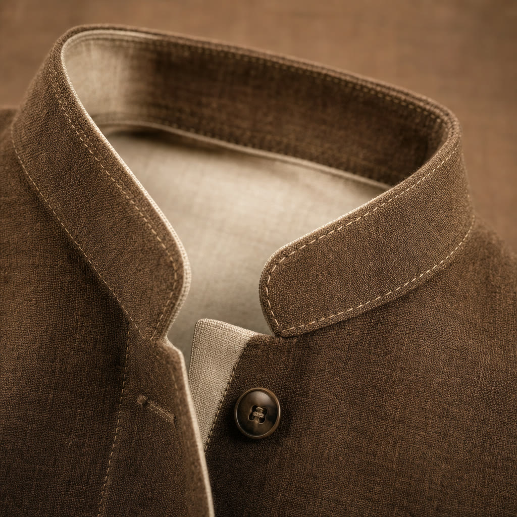 Band collar with sand facing